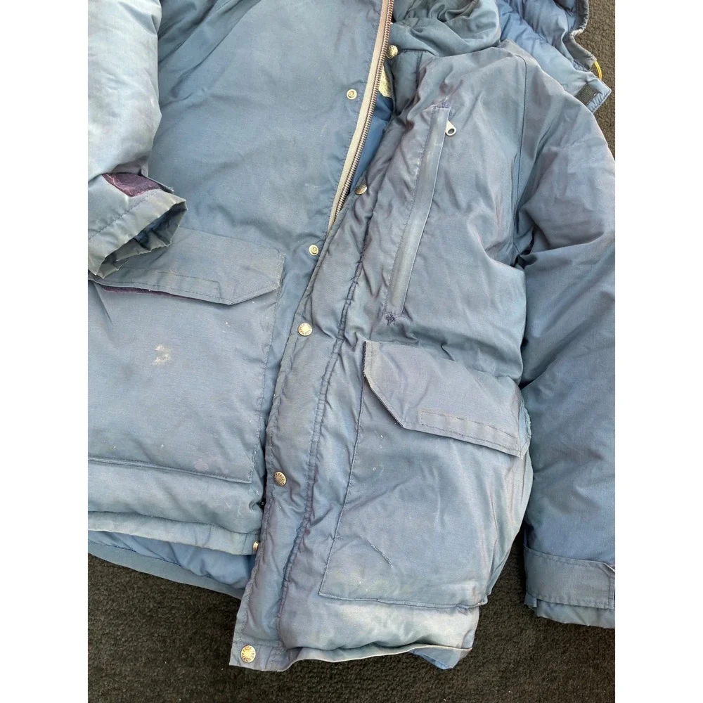 Vintage The North Face Brown Label Down Puffer Parka Jacket Blue Mens Medium